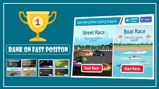 Typing race with car. screenshot 1