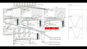 100 Pure Data experiment No.007 - Sequencers + visualization + (wet dry roomsize)