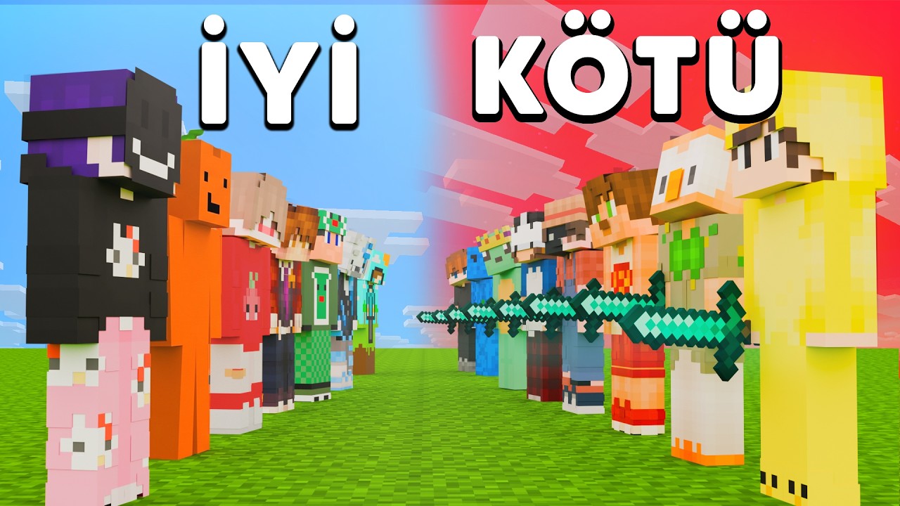 Minecraft'ta 15 YOUTUBER 1 Dünyayı Oynarsa Ne Olur?
