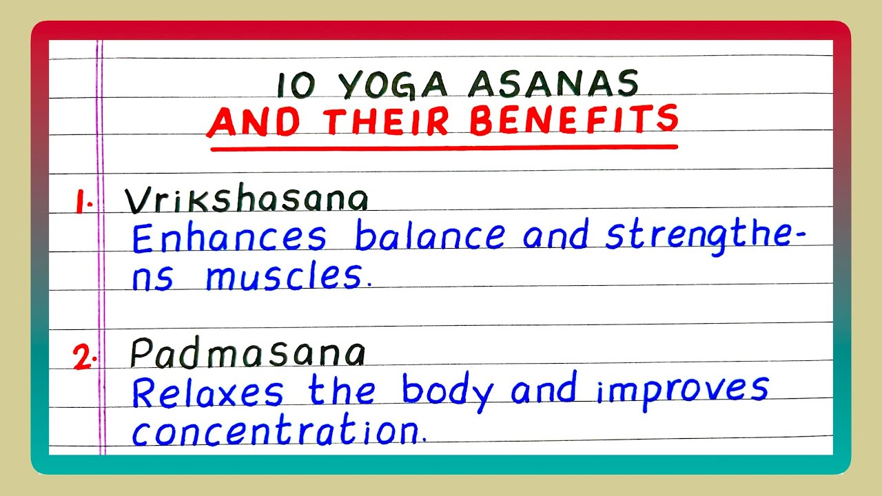 10 Yoga Names and their Benefits | Yoga Asanas Name and their Benefits