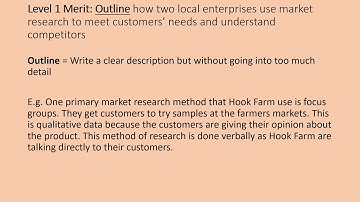 Btec Tech Award in Enterprise Component 1 Learning Aim B Market Research  Meaning of Command Words
