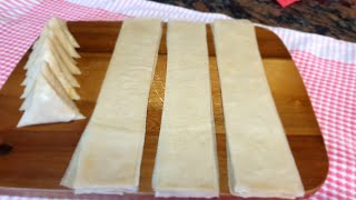 Samosa Pastry Patti Strips Pur. A Brand New Way To Fold Samosas.Best Pastry Making Guaranteed