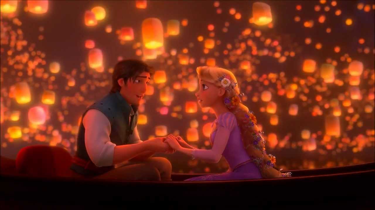 tangled coloring pages floating lights scene - photo #44