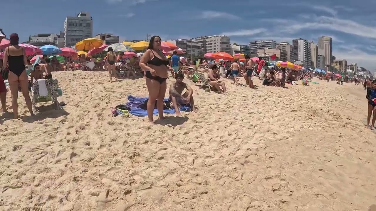 CAN’T LOOK AWAY 😏 BIKINI PARADISE ON FIRE 🔥 Rio De Janeiro Beach Walking Tour 4K 60 FPS 🌊☀️
