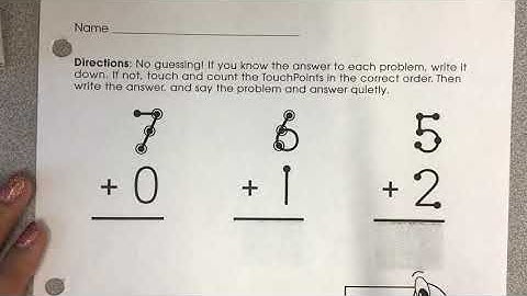 Single Digit Addition with Touch Points