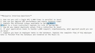 Macquarie Interview questions in java