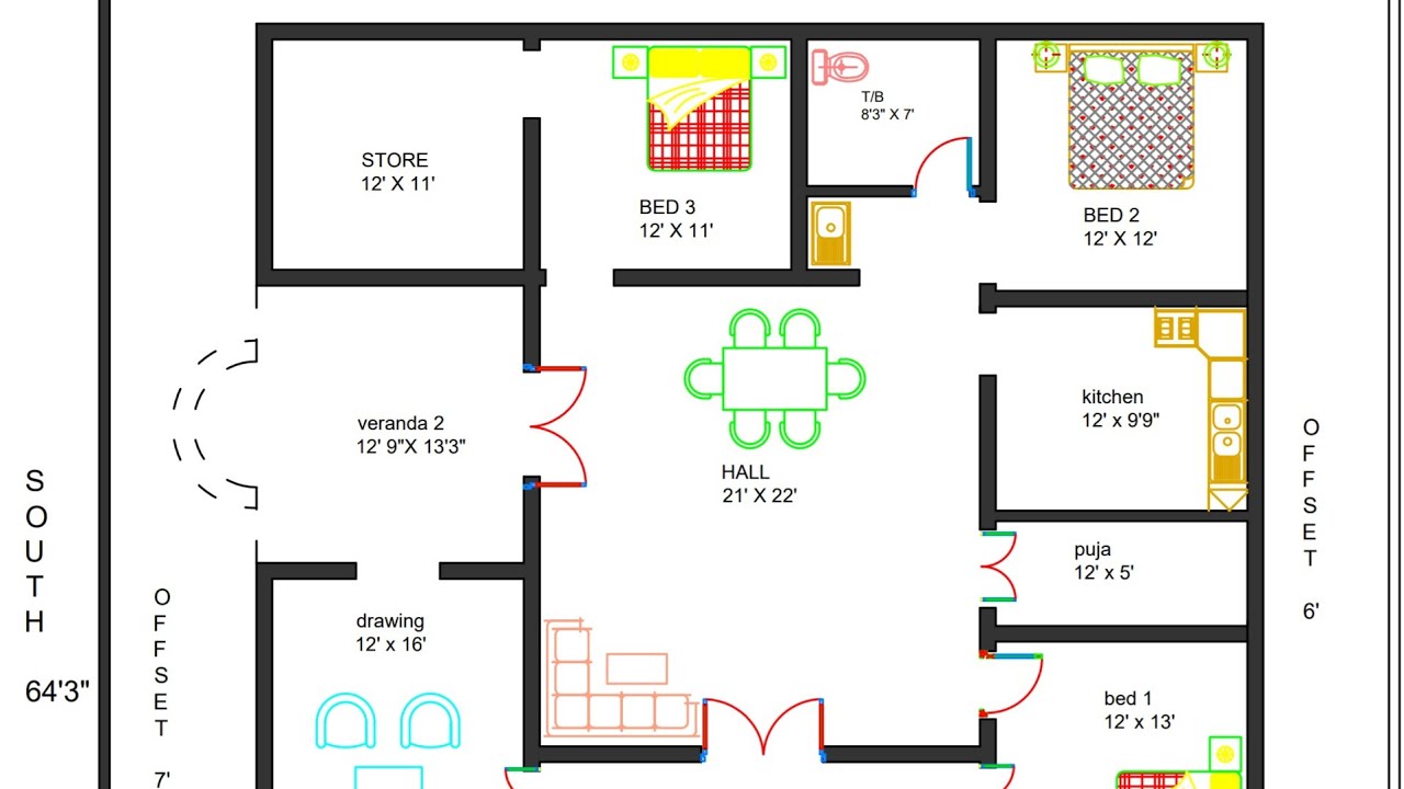 30 X 45 East Face House Plan With 3d And Real Front Elevation Design Youtube
