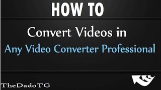★How to Convert Videos in Any Video Converter Professional Tutorial (TEST) ★ 2016