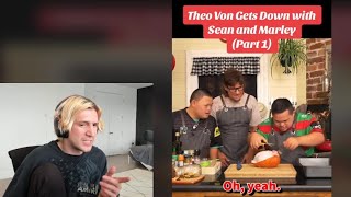 xQc reacts to Theo Von Gets \\