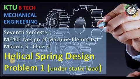 Design of Helical Compression Spring Under Static Load - Problem :1
