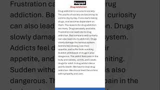 Drug Addiction Paragraph | Paragraph About Drug Addiction for All Classes | Easy English Paragraph