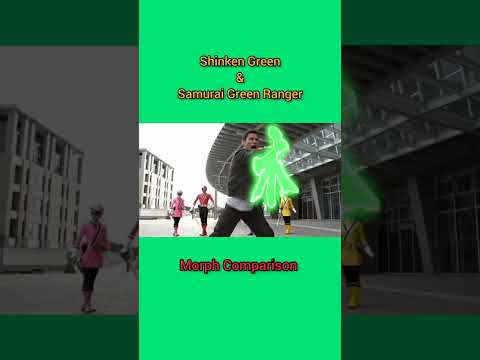 Shinken Green Green Samurai Ranger Morph Comparison Shorts