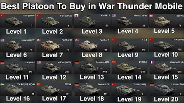 Best Platoons To Buy in War Thunder Mobile!
