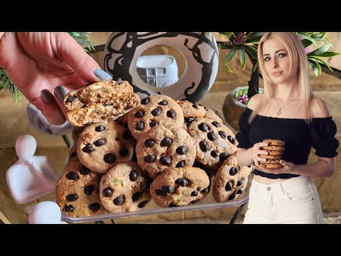 كوكيز الشوفان والفواكه المجففة مغذي للكبار والصغار سهل التحضير وبكمية وفيرة  