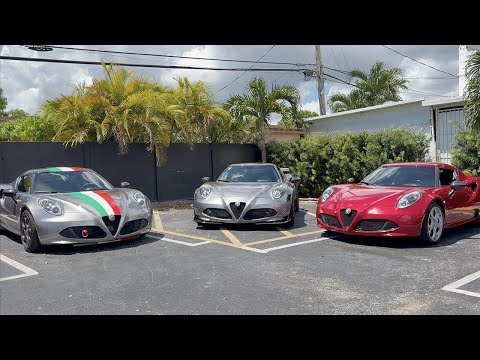 Italian Exotic Alfa Romeo 4C Crew at Miami Car Show