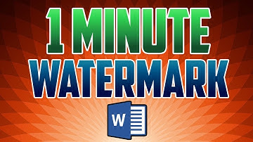 Word 2016 : How to Create a Watermark Image