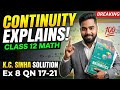 Continuity Class 12 | K C Sinha Solution | Ex 8 QN 17 to 21 | Deepak Roy