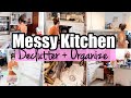 Major kitchen declutter  organize  messy kitchen transformation cleaning motivation 2024