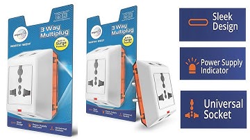 Wipro 3 Way Multiplug with Inbuilt Surge Protection