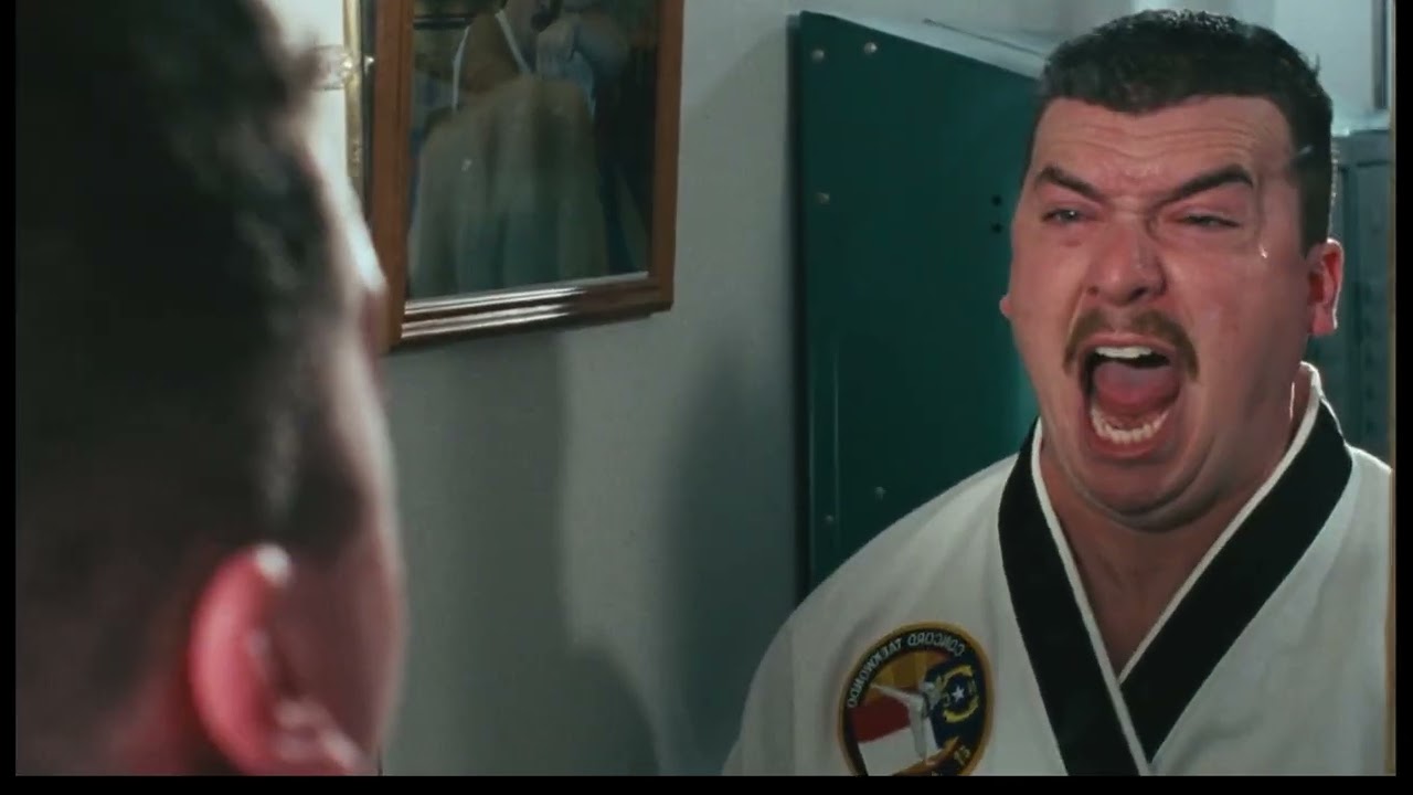 Danny Mc Bride Psyching himself up in mirror. The Foot Fist way .  