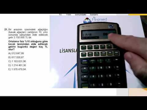 Video: Bir finansal hesap makinesinde P Y ne anlama geliyor?