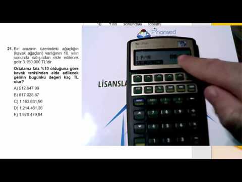 HP 17bII+ Finansal Hesap Makinesi İle Bugünkü Değer Hesaplaması