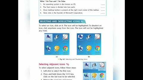 Selecting and deselecting icons