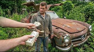 I Found a Rusted Mercedes 300 SL Gullwing in a Barn! Full ASMR Restoration