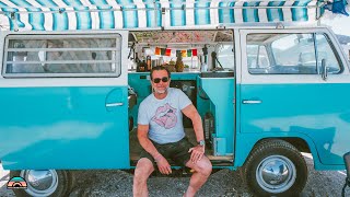 Renovated VW Camper Van w/ Beautiful Artwork Covered Ceiling