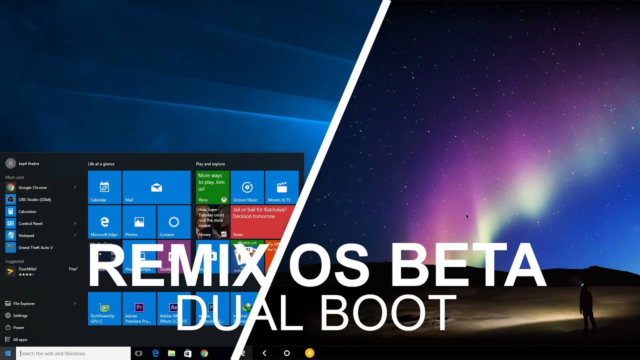 How To Dual Boot Remix OS For PC Beta Version And Windows (No USB Drive ...