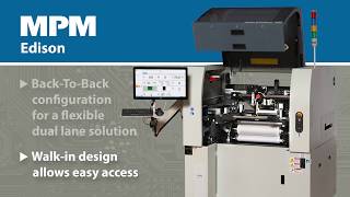 Krem Lehim Baskı Makinesi MPM Edison SMT Screen Printer, ITW EAE 'den.
