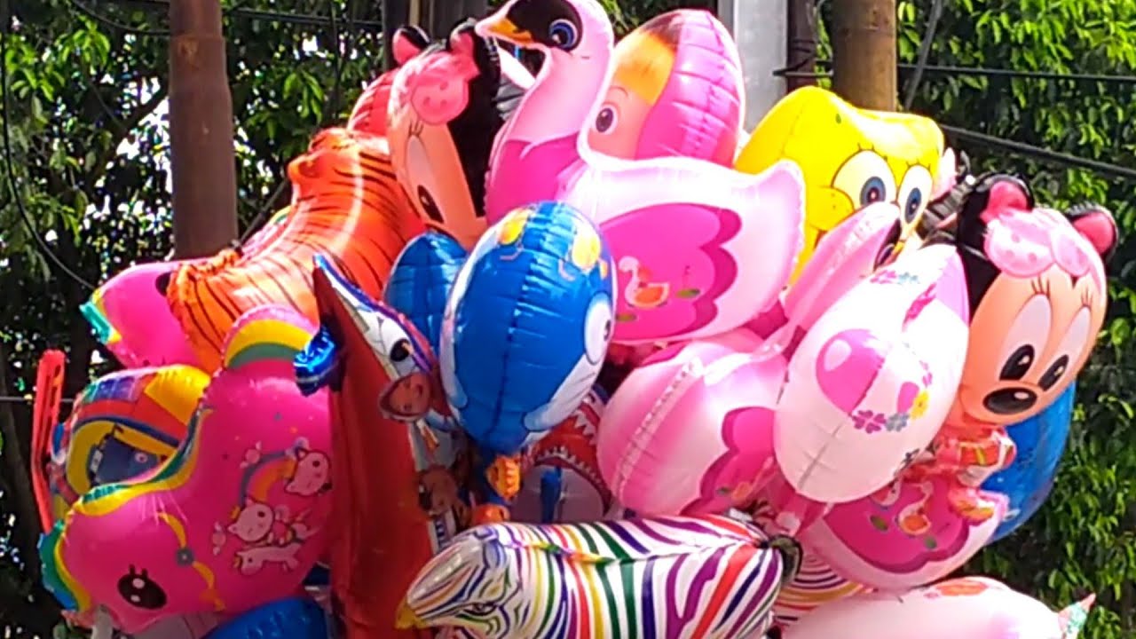 Balon Bebek 🦆 balon karakter Hello Kitty balon Tayo balon Kucing balon