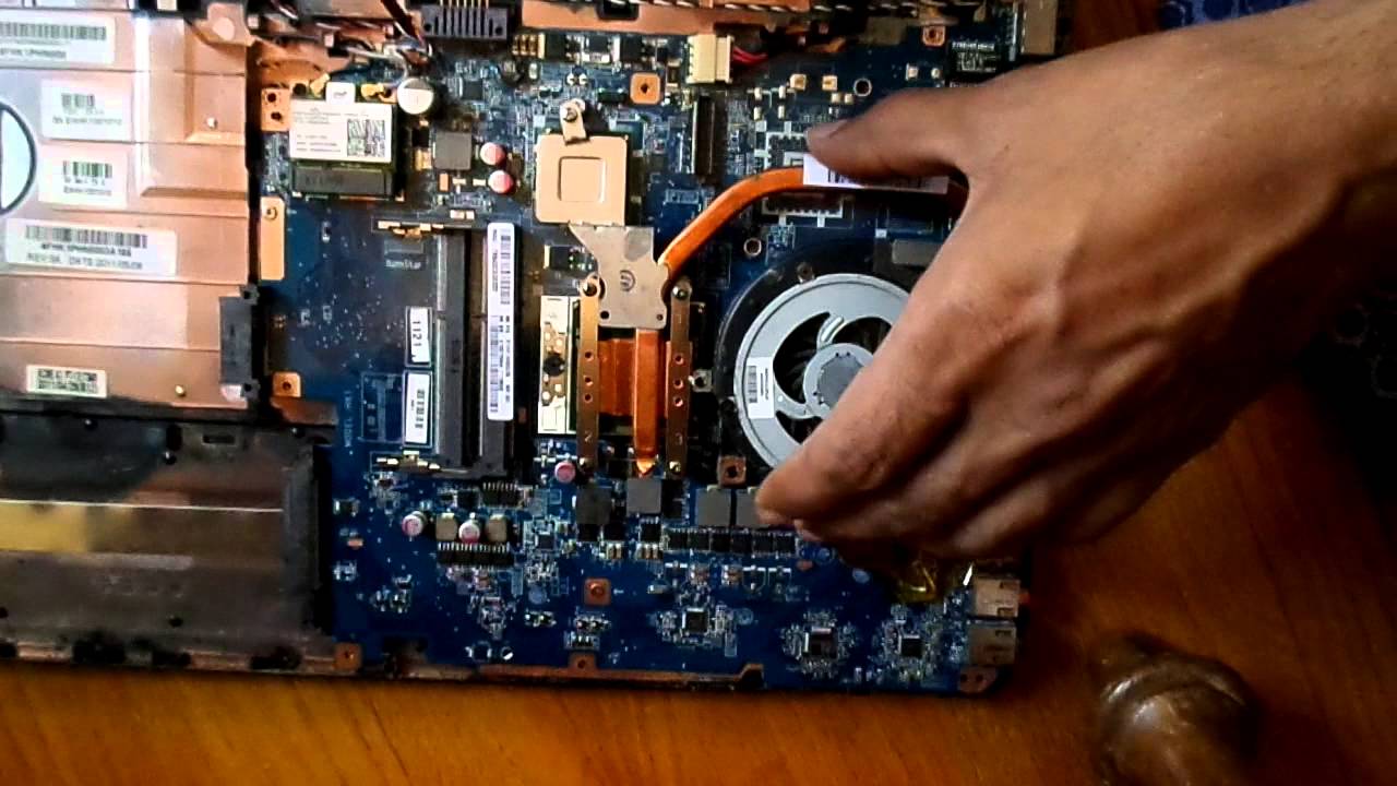 Parts of a Motherboard laptop - processor, chipset, memory