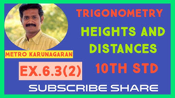 10th Std Maths Ex.6.3(2) The horizontal distance between two buildings is 70m. The angle of dep
