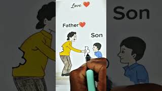 A father Gives Everything For Her Child ❤️ | Meaningful Drawing #art #drawing #shorts