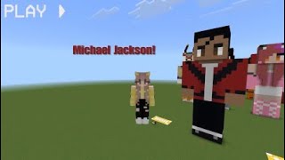 Minecraft Tutorial || how to build Michael Jackson Statue (Rest in Peace) [PlayStation 4]