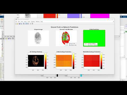 Fingerprint Minutiae Detection using CNN in MATLAB | U-Net vs MobileNet Comparison #fingerprint