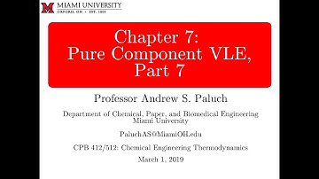 Chapter 7: VLE of Pure Fluids, Part 7