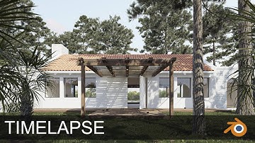 Forest House - Blender timelapse 1/2