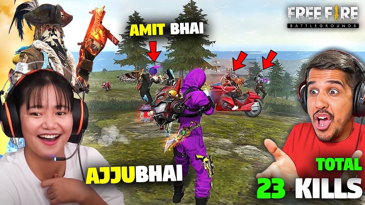 AJJUBHAI OP GAMEPLAY WITH @DesiGamers_ AND @Sooneeta - FREE FIRE ...