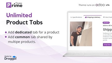 Unlimited product tab for Odoo Ecommerce v14