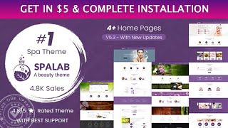 Spa Lab Beauty Salon Theme in $5 | Tutorial to Download, Install, & Import Demo Content | Unyson Fix