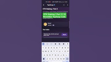 ETH Staking | Part 2 | Tapswap Code Today | ETH Staking, Shocking Survey! | ETH Staking