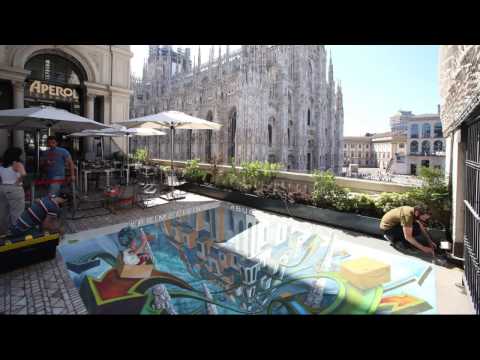 Amazon Prime Living TimeLapse 3d street painting Duomo