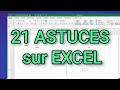 Excel : 21 Astuces pour débutants ( tuto trucs et astuces excel fr )