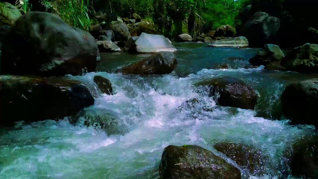 Rushing Water Sounds 🌊 Strong River Current White Noise