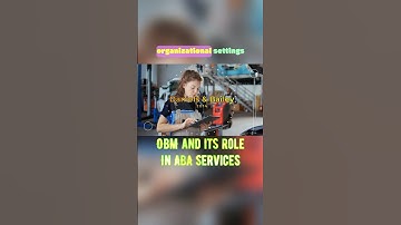 What role does OBM play in ABA? #shorts #appliedbehavioranalysis #aba #behavior #bcba #abatherapy