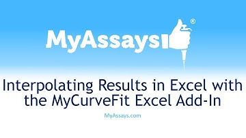Interpolating Results in Excel with the MyCurveFit Excel Add-In