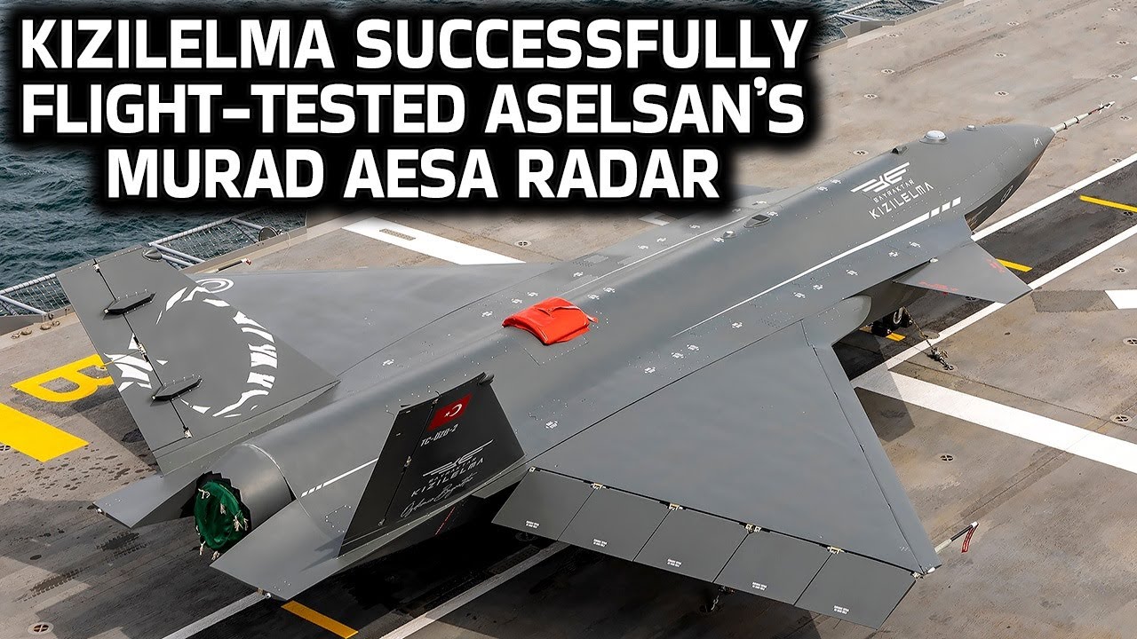 Турецкий беспилотный истребитель «Кызылельма» успешно провел летные испытания радара MURAD AESA к...
