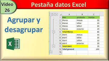 26 datos excel: AGRUPAR Y DESAGRUPAR